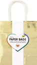Cadeautas Folia goud kraft 18x21x8cm 7 stuks
