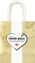 Cadeautas Folia goud kraft 24x31x12cm 20 stuks