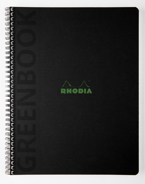 Notitieboek Rhodia Greenbook recycled A4+ lijn 160 pagina's 90gr sc