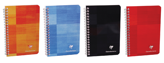 Notitieboek Clairefontaine 75x120mm 100 pagina's spiraal lijn