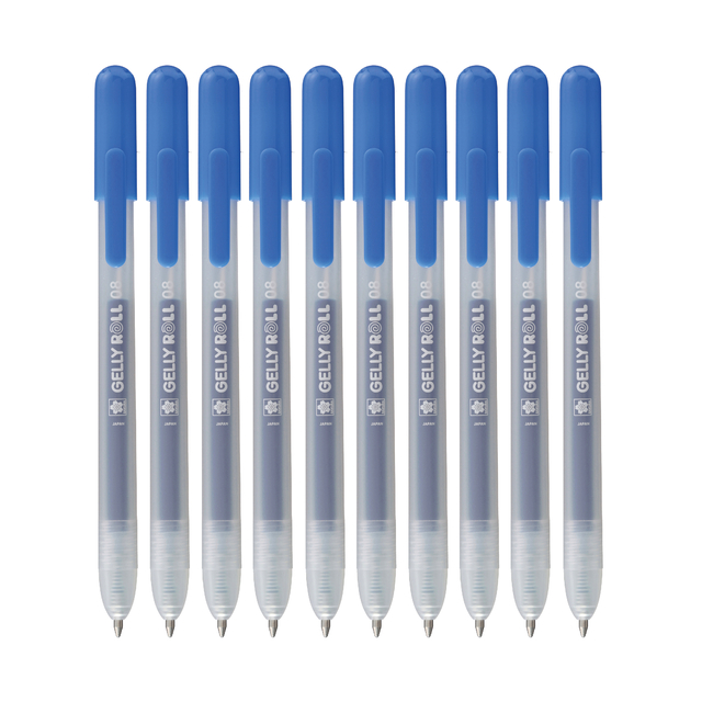 Gelschrijver Sakura Gelly Roll Classic 08 klikfunctie blauw 10 stuks