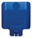 Paneel Rubbermaid Slim Jim Recyclestation voor label blauw