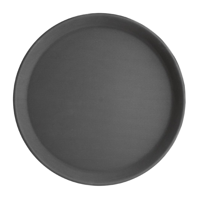 Dienblad Olympia Kristallon antislip rond Ø35.6cm PP zwart