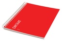 Schrift Qbasic dictaat A5 spiraal lijn 160blz 70gr rood