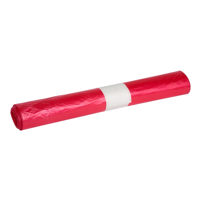 Afvalzak Propsac HDPE T25 70x110cm 120L rood rol à 20 stuks