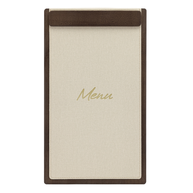 Menukaart Securit Signature klembord A45 donker hout grijs