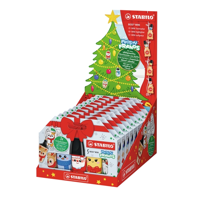 Markeerstift STABILO BOSS mini Frosty Friends assorti 5 stuks