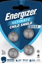 Batterij Energizer CR2032 4x Ultimate Lithium Triple Safety