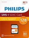 Geheugenkaart Philips Ultra Speed SDXC Class 10 UHS-I U1 128GB