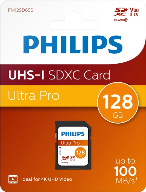 Geheugenkaart Philips Ultra Pro SDXC Class 10 UHS-I U3 128GB