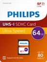 Geheugenkaart Philips Ultra Speed SDXC Class 10 UHS-I U1 64GB