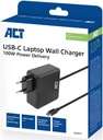 Laptoplader ACT USB-C 100W PD 2 meter