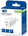 Oplader ACT USB-C 100W 2-poorts PD, PPS, AVS, QC, Ganfast