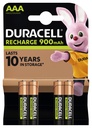 Batterij oplaadbaar Duracell 4x AAA 900mAh Ultra
