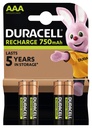 Batterij oplaadbaar Duracell 4x AAA 750mAh Plus