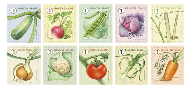 Postzegel Belgie Waarde 1 zelfklevend 5x10 stuks