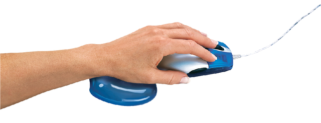 Polssteun voor muis Fellowes Crystals gel transparant blauw