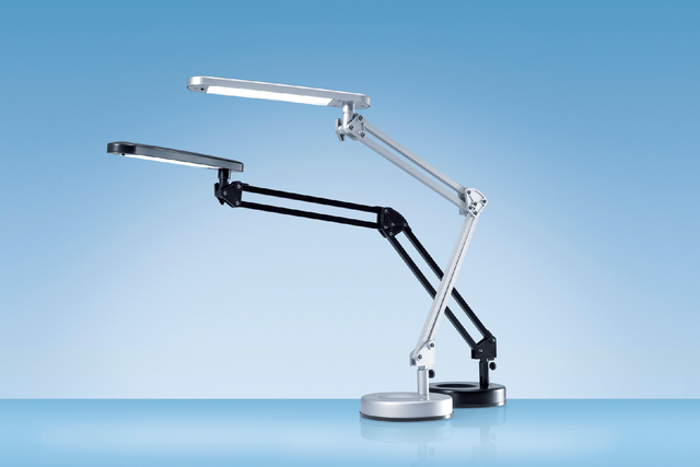 Bureaulamp Hansa led 4 stars zilvergrijs