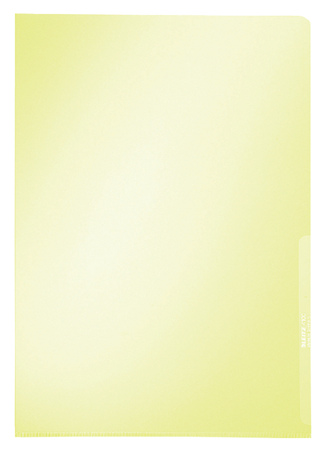 Insteekmap L-model Leitz Premium copy safe 0.15mm PVC A4 geel 100 stuks