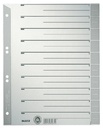 Scheidingsbladen Leitz A4 karton 230gr 6-gaats grijs 100 stuks