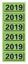Rugetiket Elba 2019 57x25mm groen 120 stuks