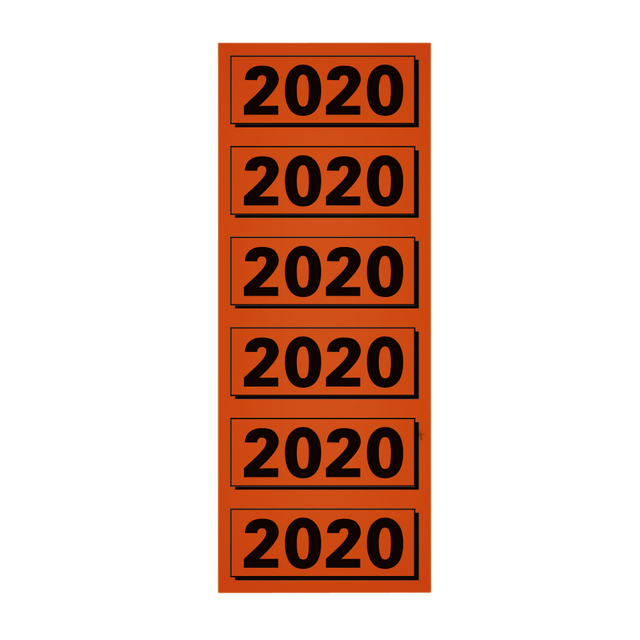 Rugetiket Elba 2020 57x25mm rood 120 stuks