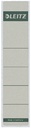 Rugetiket Leitz smal/kort 39x192mm zelfklevend grijs 10 stuks