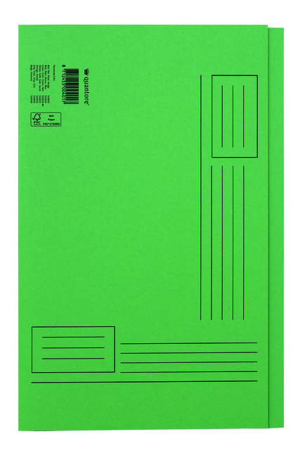 Vouwmap Quantore Folio ongelijke zijde 250gr groen