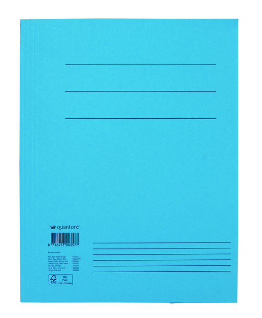 Dossiermap Quantore A4 300gr blauw