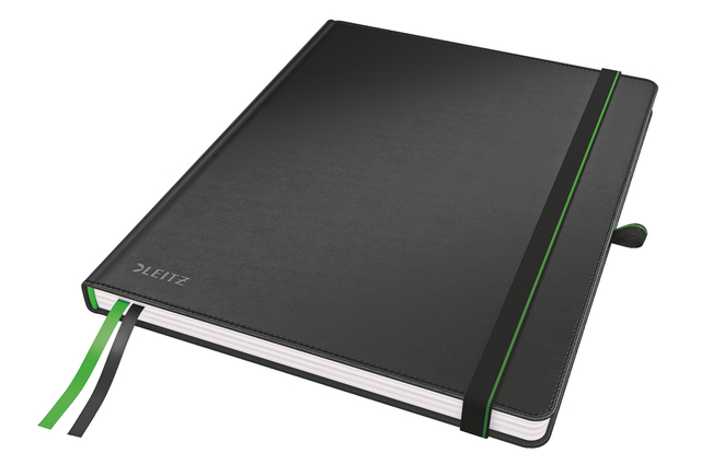 Notitieboek Leitz Complete 187x242mm lijn 160 pagina's 100gr zwart