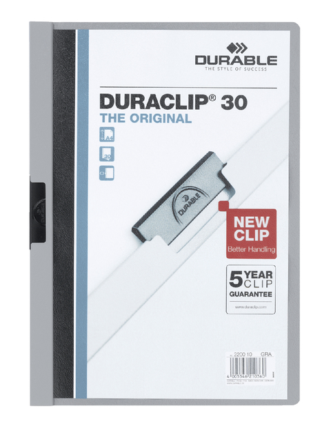Klemmap Durable Duraclip A4 3mm 30v gs