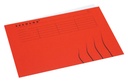 Vouwmap Secolor A4 100% gerecycled karton 250gr rood