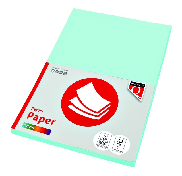 Kopieerpapier Quantore Colour A4 160gr lichtblauw 50 vel