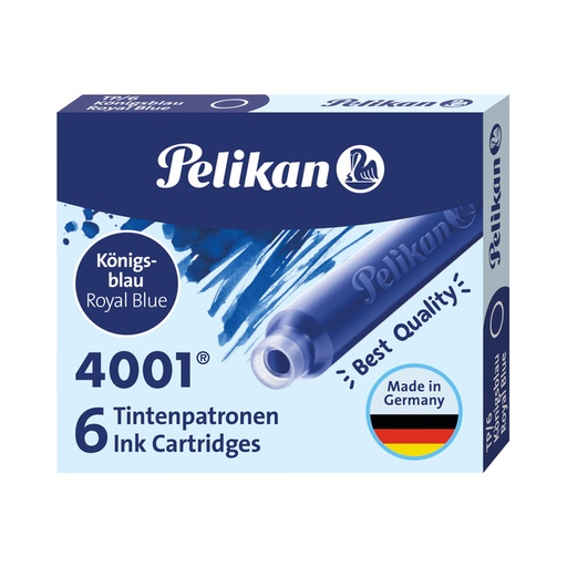 [609610] Inktpatroon Pelikan 4001 koningsblauw 6 stuks