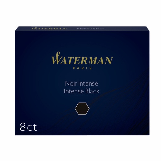 [609751] Inktpatroon Waterman nr 23 lang zwart pak à 8 stuks