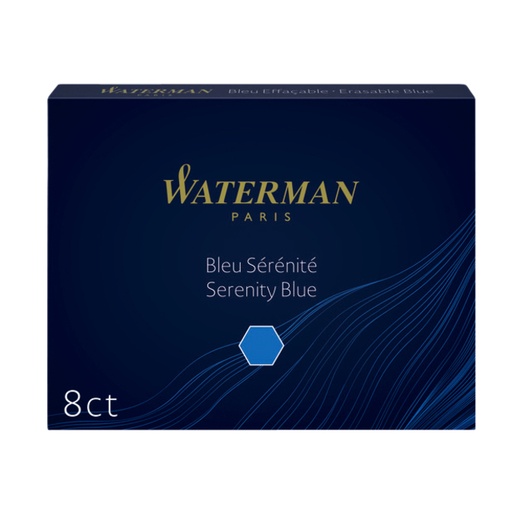 [609753] Inktpatroon Waterman nr 23 lang blauw pak à 8 stuks