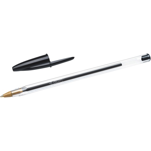 [616101] Balpen Bic Cristal medium zwart