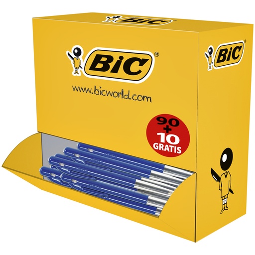 [616205] Balpen Bic M10 medium blauw doos 90+10 gratis