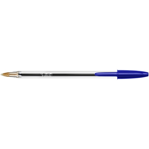 [616283] Balpen Bic Cristal medium blauw in tubo verpakking