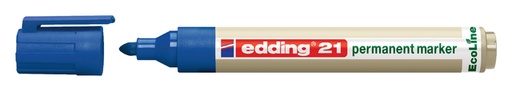 [630043] Viltstift edding 21 EcoLine rond blauw 1.5-3mm