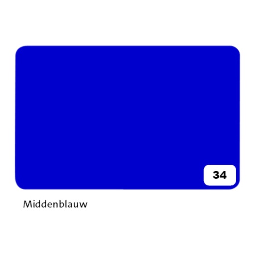 [141683] Fotokarton Folia 300gr 50x70cm 10vel 34 middenblauw