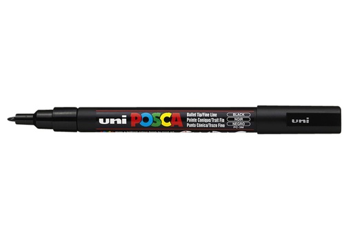 [630955] Verfstift Posca PC3M fijn zwart