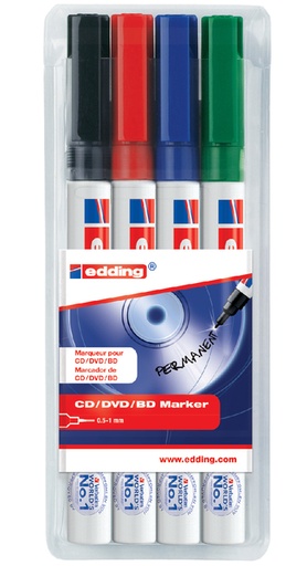 [631059] Cd marker edding 8400 rond 0.5-1.0mm assorti 4 stuks