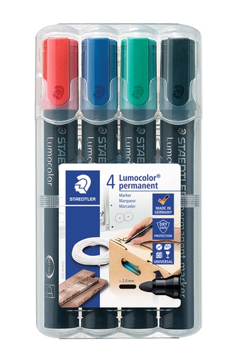 [631369] Viltstift Staedtler 352 rond assorti 2mm set à 4 stuks assorti