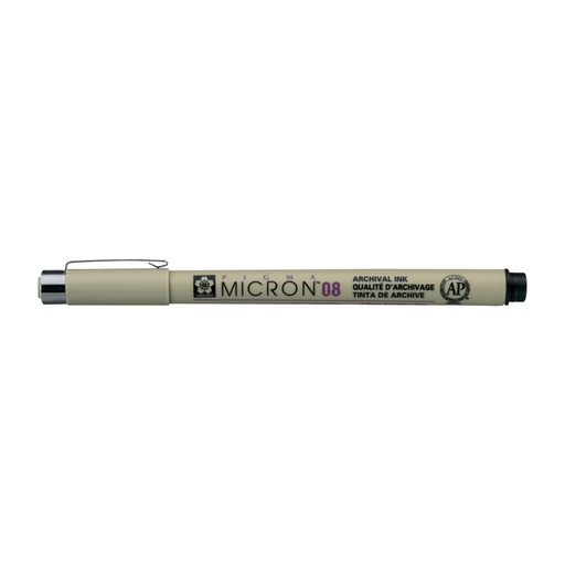 [632621] Fineliner Sakura Pigma Micron 08 0.5mm zwart