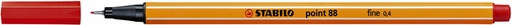 [633132] Fineliner STABILO point 88/40 fijn rood