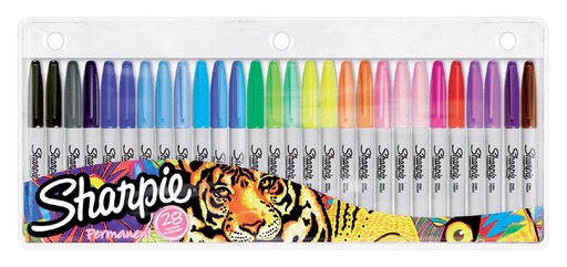 [633319] Viltstift Sharpie rond fine assorti blister à 28 stuks