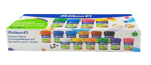 [142378] Plakkaatverf Pelikan 20ml assorti doos à 12 potjes