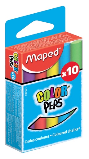 [142392] Schoolbordkrijt Maped Color'Peps set á 10 stuks assorti