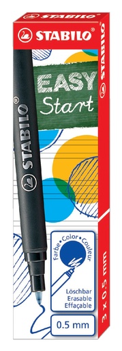 [636059] Rollerpenvulling STABILO Easyoriginal  medium blauw doosje à 3 stuks